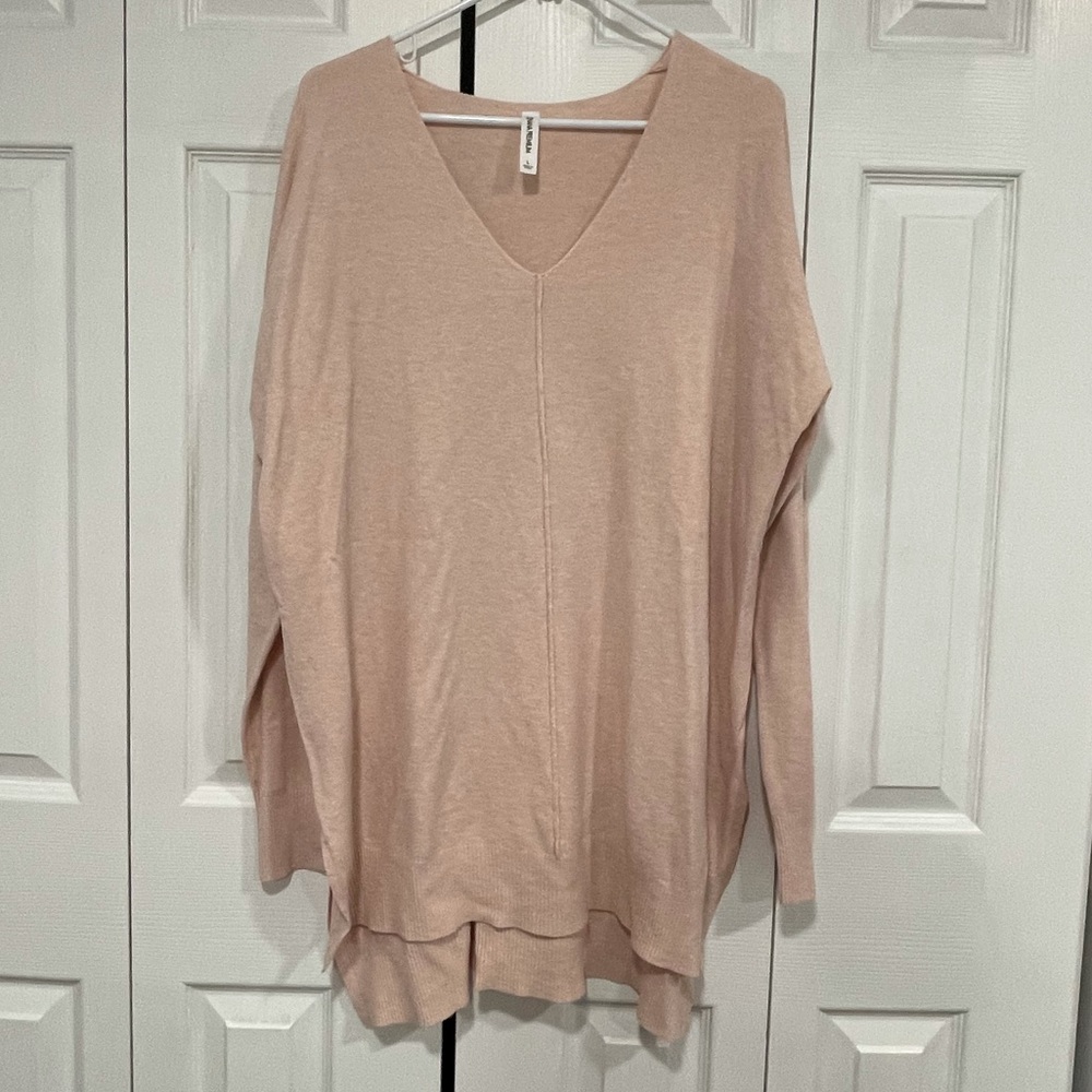 Tunic length sweater shirt